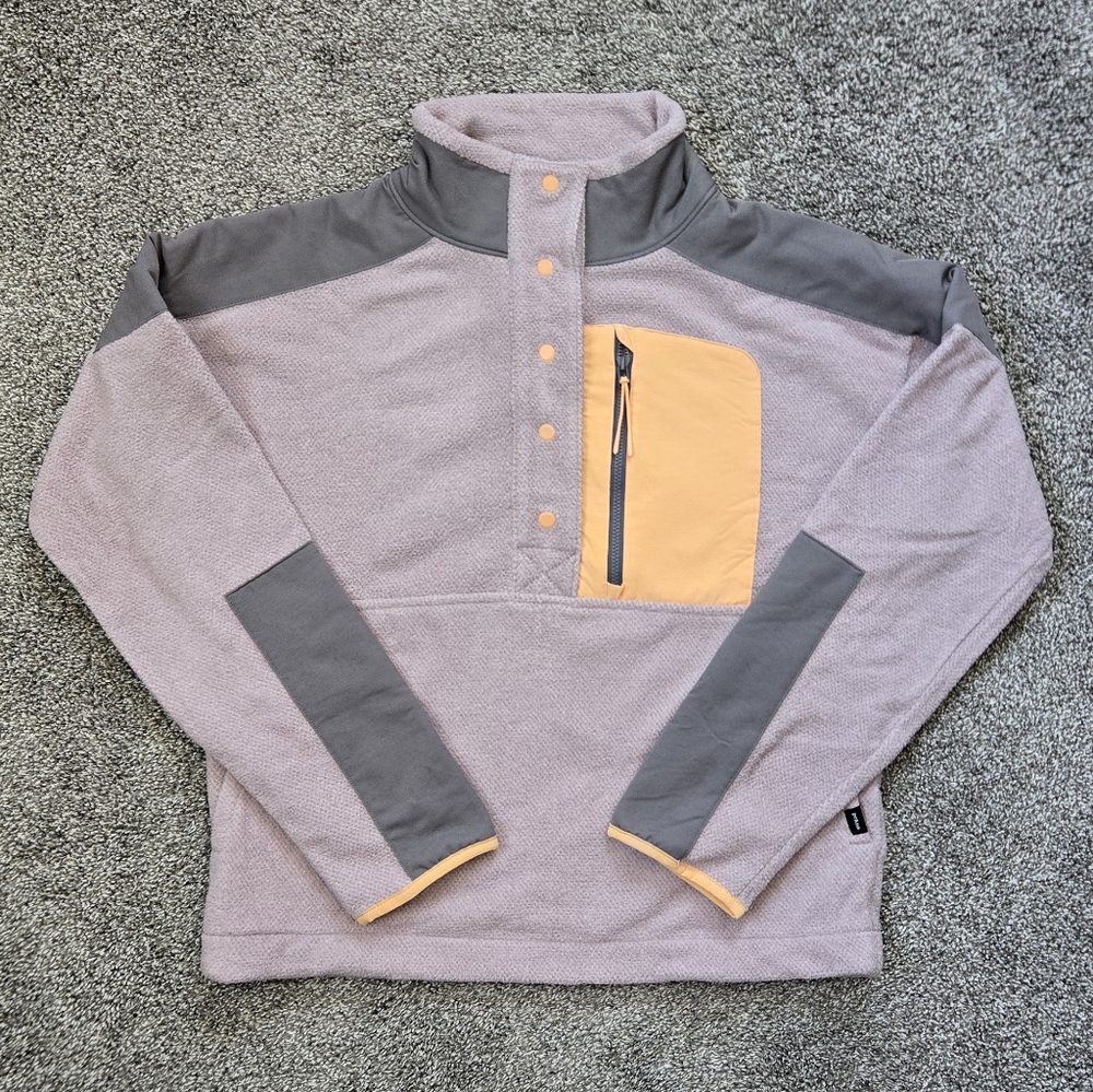 PrAna Peak Snap Up Fleece in Willow NEW size small